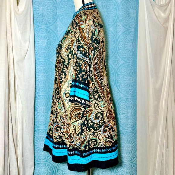 Soft Surroundings Embroidered Paisley Print Tunic #1 - Picture 7 of 7